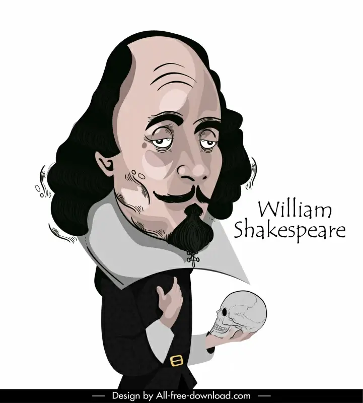 William shakespeare icon frightening cartoon character sketch Vectors  graphic art designs in editable .ai .eps .svg .cdr format free and easy  download unlimit id:6929192