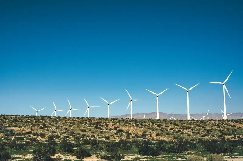 wind farm scenery picture elegant modern realistic 