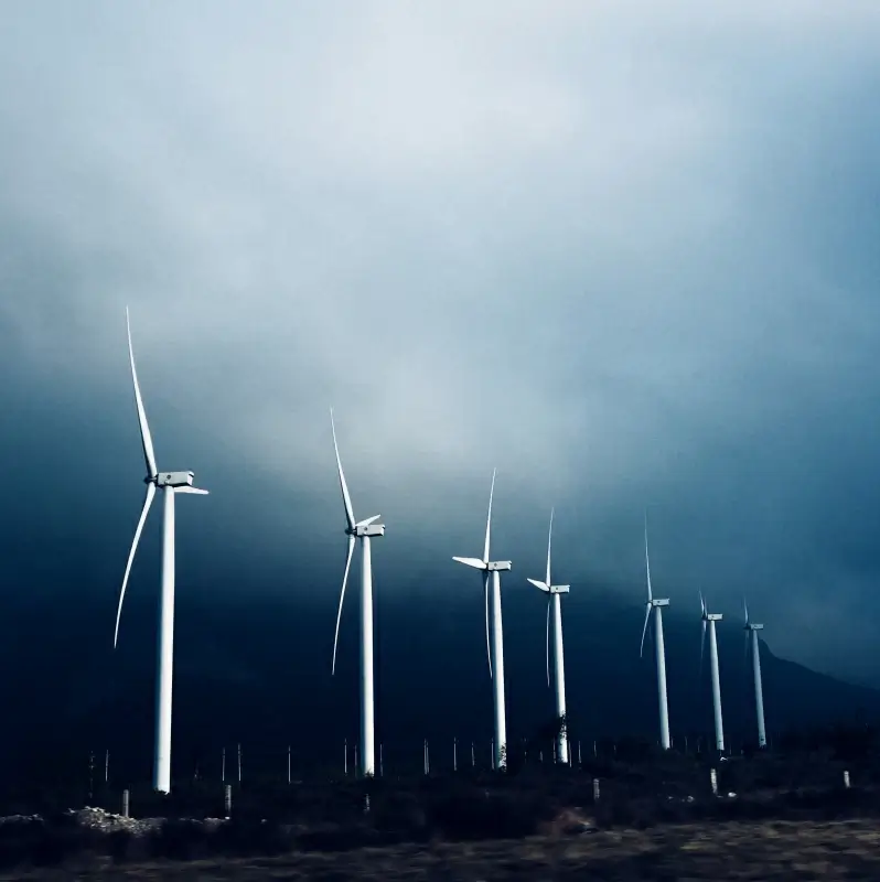 windfarm scenery picture cloudy sky twilight scene 