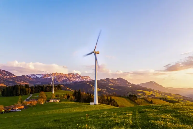 windfarm scenery picture elegant bright wide highland 