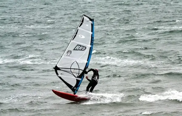 windsurfer sea hayling island