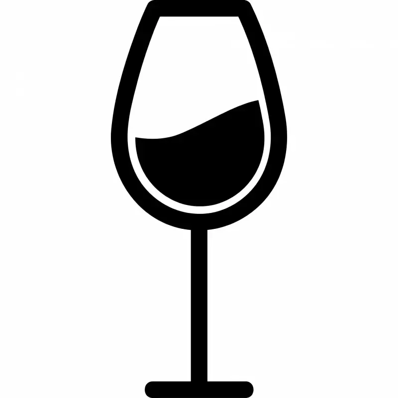 wine glass sign icon flat black sketch
