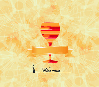 wine menu design vector set