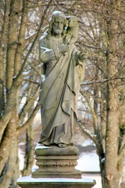 winter cemetery sculpture