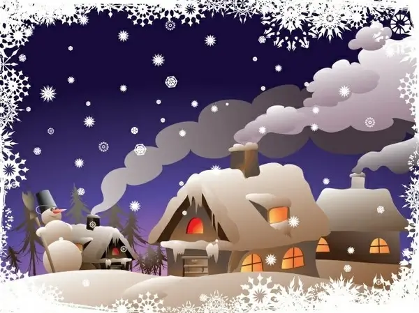 Winter Christmas Vector Illustration