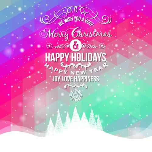 winter holiday cards vector set