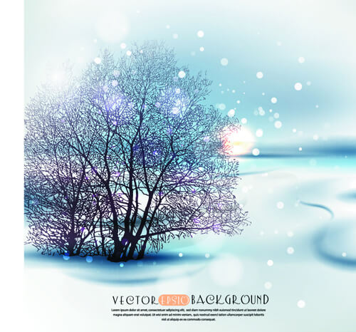 winter landscape vector background