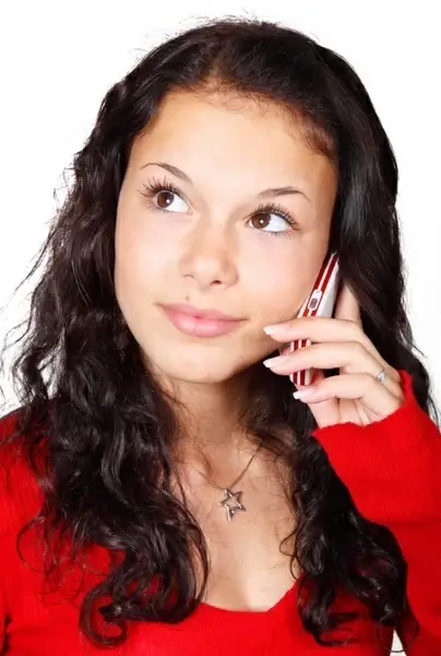 woman and mobile phone