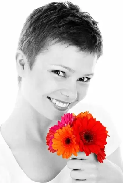 woman portrait with flowers