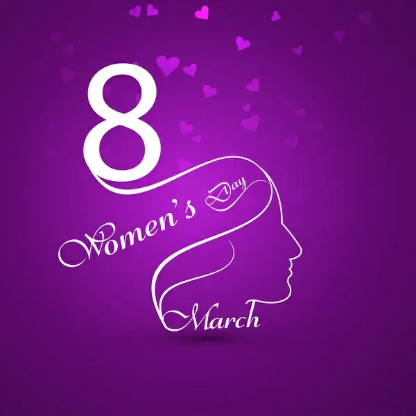 womens day colorful card presentation vector background illustration