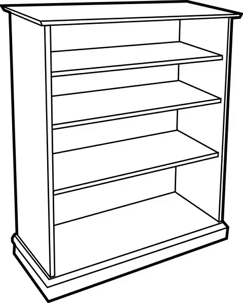 Wooden Bookcase clip art