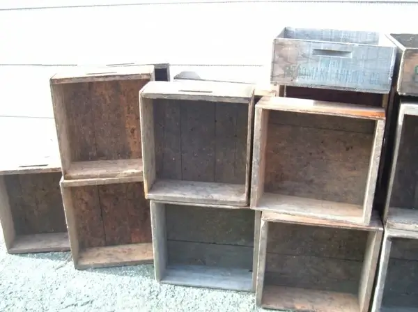 wooden boxes