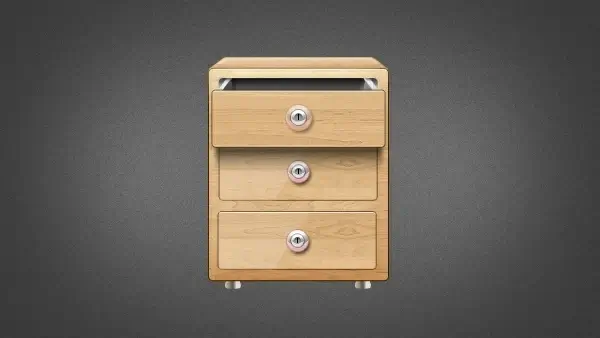 Wooden Drawer Icon 