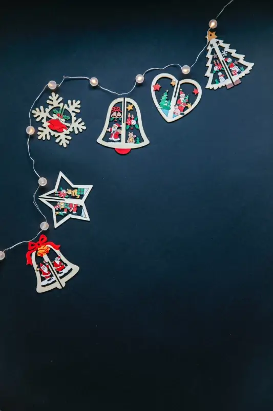 xmas decoration picture flat elegant baubles objects