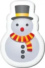 Xmas sticker snowman