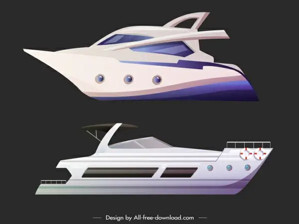 yacht icons modern luxury design