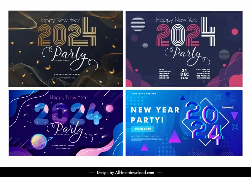 year end party backdrop templates collection modern elegant design 