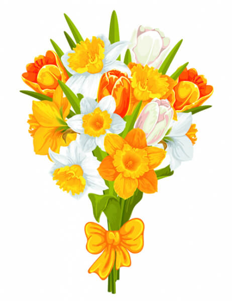 yellow and white flowers vector