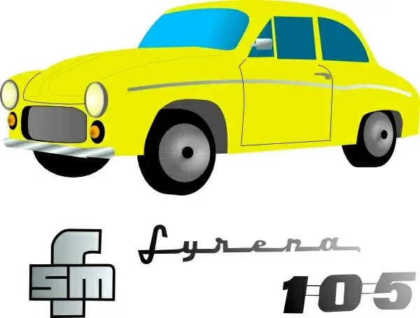 Yellow Car clip art