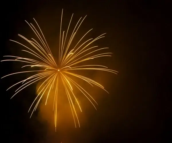 yellow fireworks