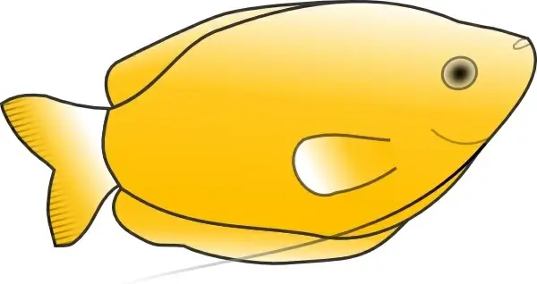 Yellow Fish clip art 