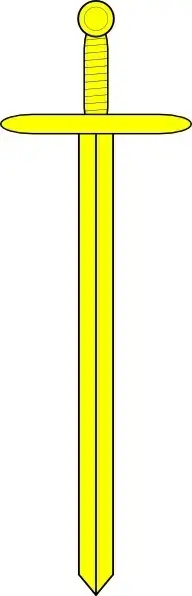 Yellow Sword clip art