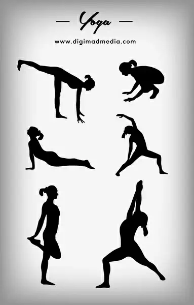 yoga icon silhouette vector design