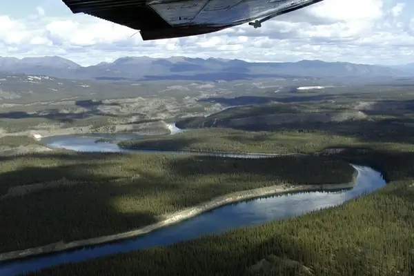 yukon territory canada aerail view