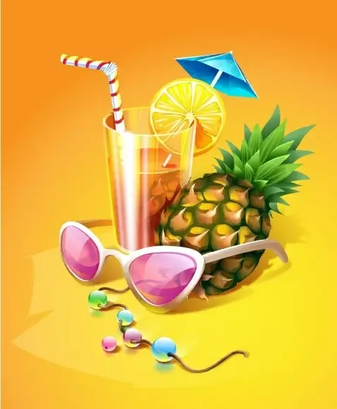 zest summer drink vector