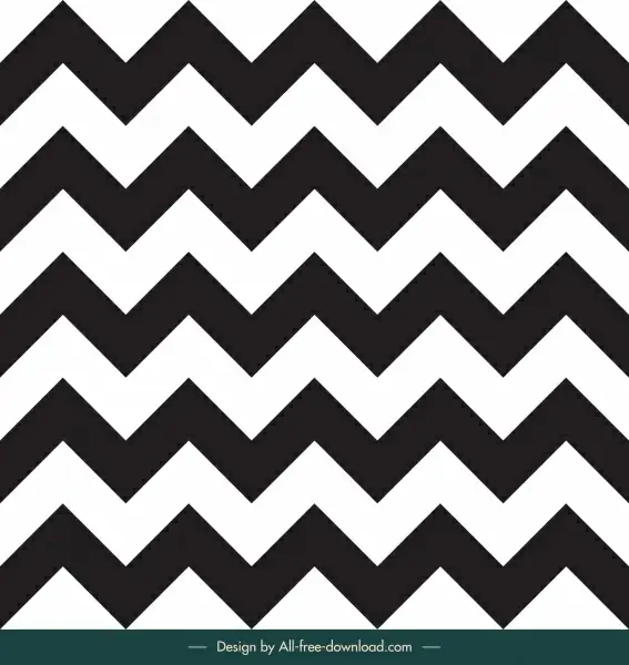 zigzag pattern template black white flat symmetric design