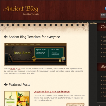 ancient Free website templates in css, html, js format for free ...