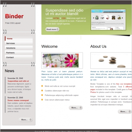 binder Free website templates in css, html, js format for free download
