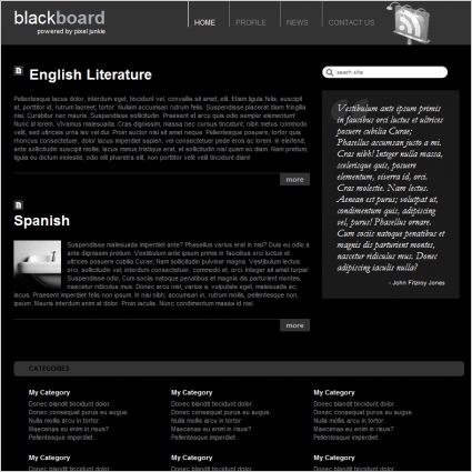 Blackboard Template Free Website Templates In Css Html Js Format For Free Download 83 80kb