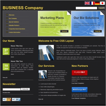 Business Company Template Free website templates in css html js