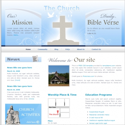 Web Template For Church from images.all-free-download.com