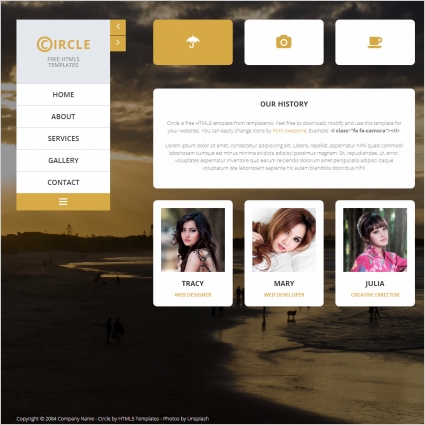 Circle Portfolio Template Free Website Templates In Css Html Js