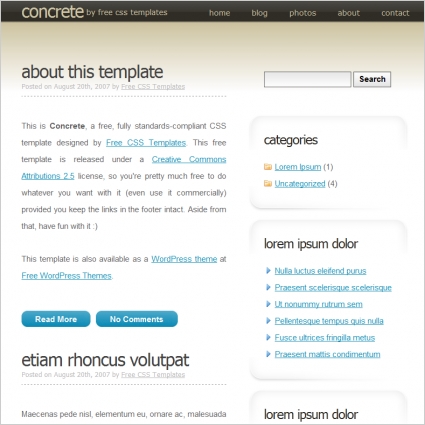 Concrete Free website templates in css, html, js format for free