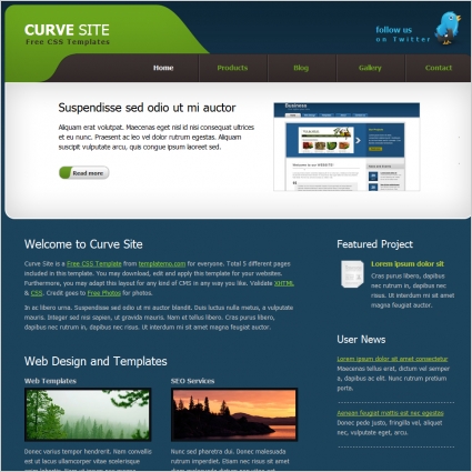 curve Free website templates in css, html, js format for free download ...