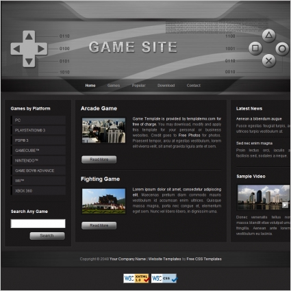 template profile a business website Free templates html, in game format for css, js