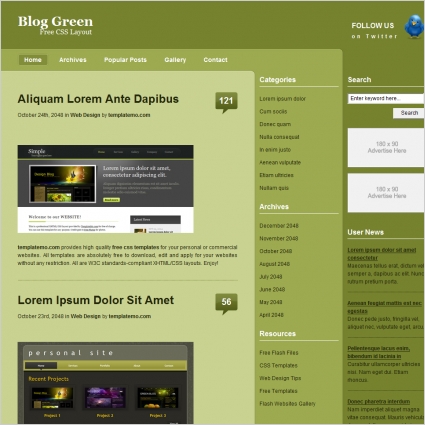 green Free website templates in css, html, js format for free download ...