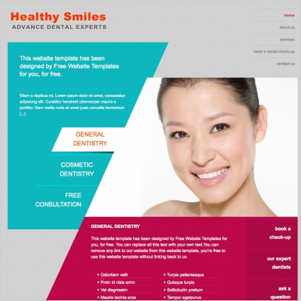 Healthy Smiles Template Free Website Templates In Css Html Js Format For Free Download 97 54kb