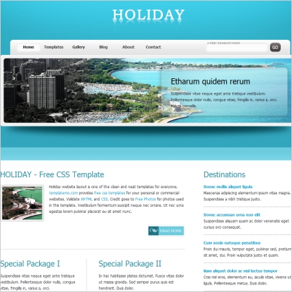 holiday Free website templates in css, html, js format for free ...