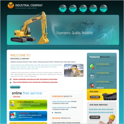 Industrial Company Template Free website templates in css html js