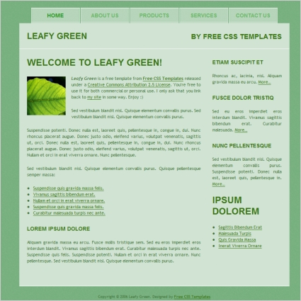 Leafy green Free website templates in css, html, js format for free ...