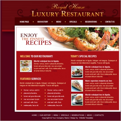 Luxury Restaurant Template Free Website Templates In Css Html Js Format For Free Download 93 69kb