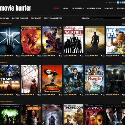 MovieHunter Template Free website templates in css, html 