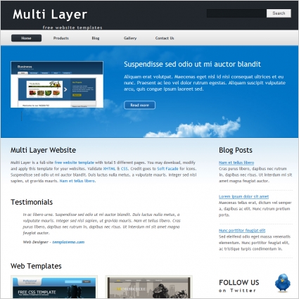 web page layers