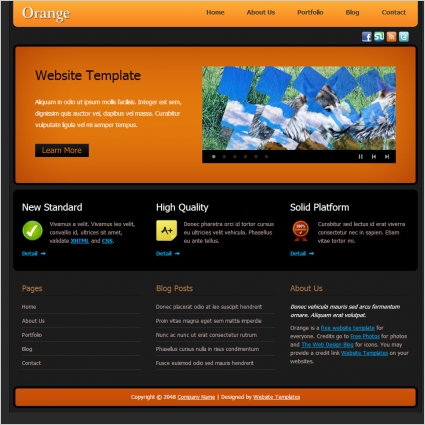 Orange Free Website Templates In Css Html Js Format For Free Download 1 86mb