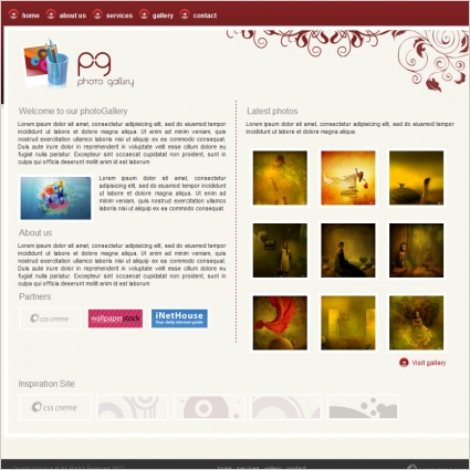 Photo Gallery Template Free website templates in css, html, js format