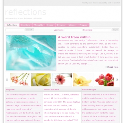 Reflections Template Free website templates in css, html, js format for ...